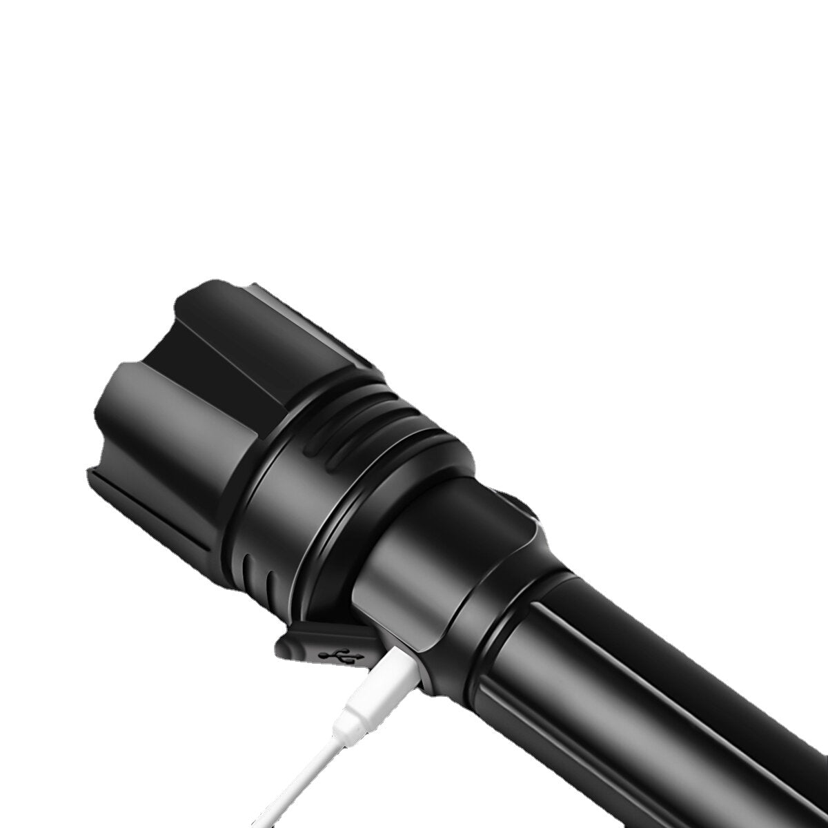 Telescopic Zoom Flashlight 26650 USB Charging Waterproof LED Torch For Outdoor Camping Fishing