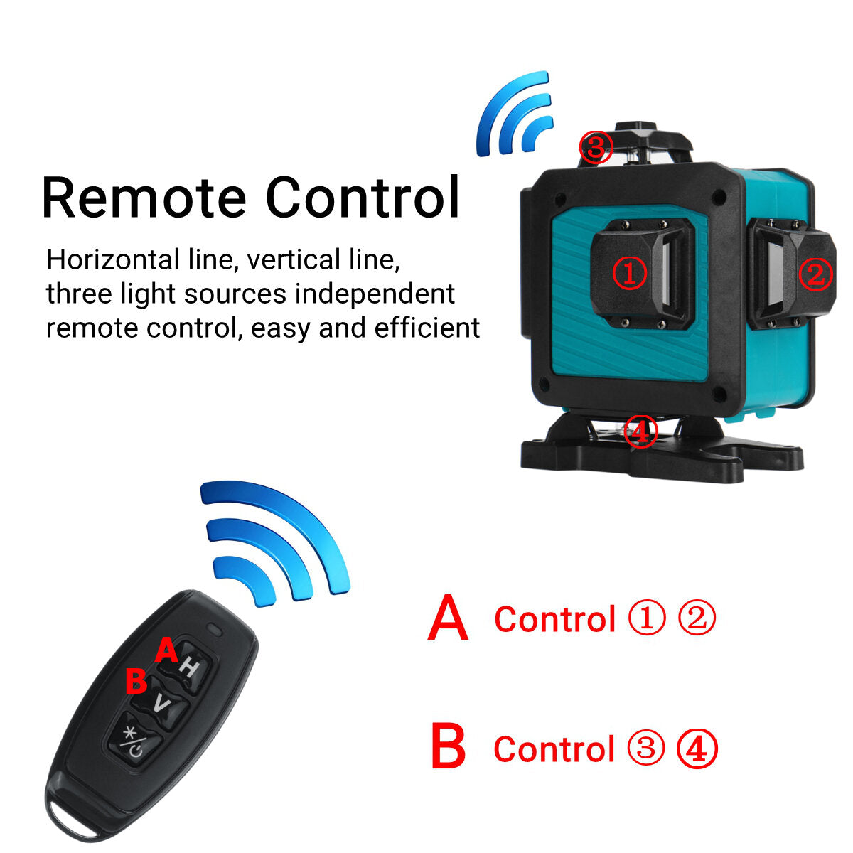 16 Line Laser Level Green Light 360 Self Leveling Cross Horizontal Vertical