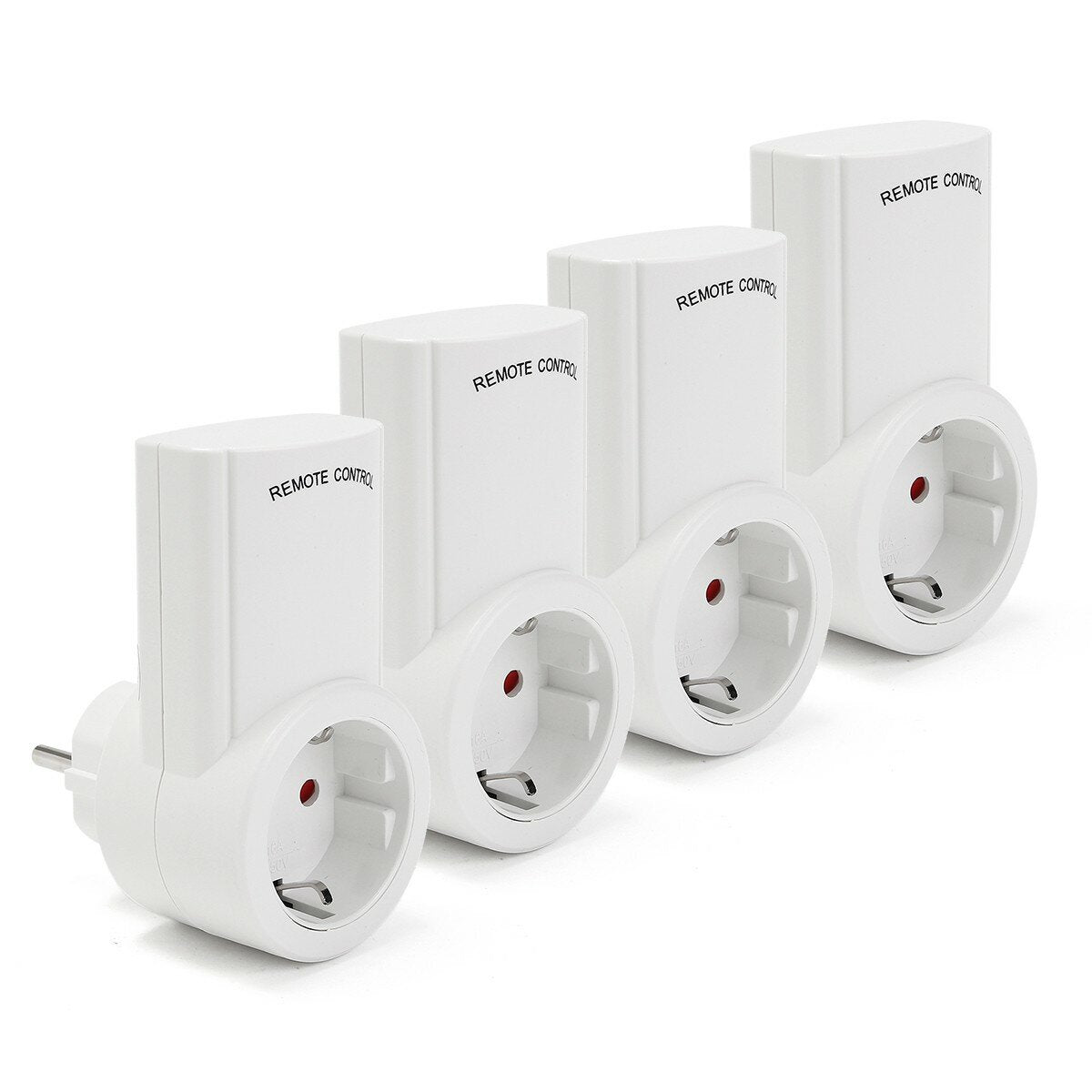 230V 1/2/3/4 PCS Wireless EU Regulation Remote Control RF Socket Household Jack Type