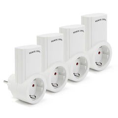 230V 1/2/3/4 PCS Wireless EU Regulation Remote Control RF Socket Household Jack Type