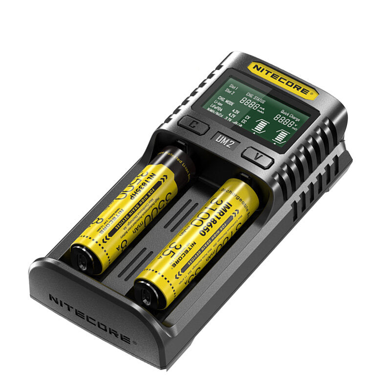LCD Display 5V/2A Lithium Battery Charger USB QC Smart Rapid Charger For AA AAA 18650 21700 26650