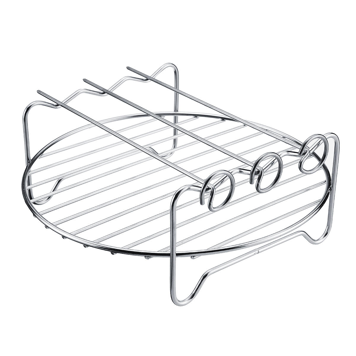 6pcs 9 Inch Non-stick Air Fryer Accessories Set Cake Pizza BBQ Roast Baking Tools For 5.3-6.8QT Air Fryer
