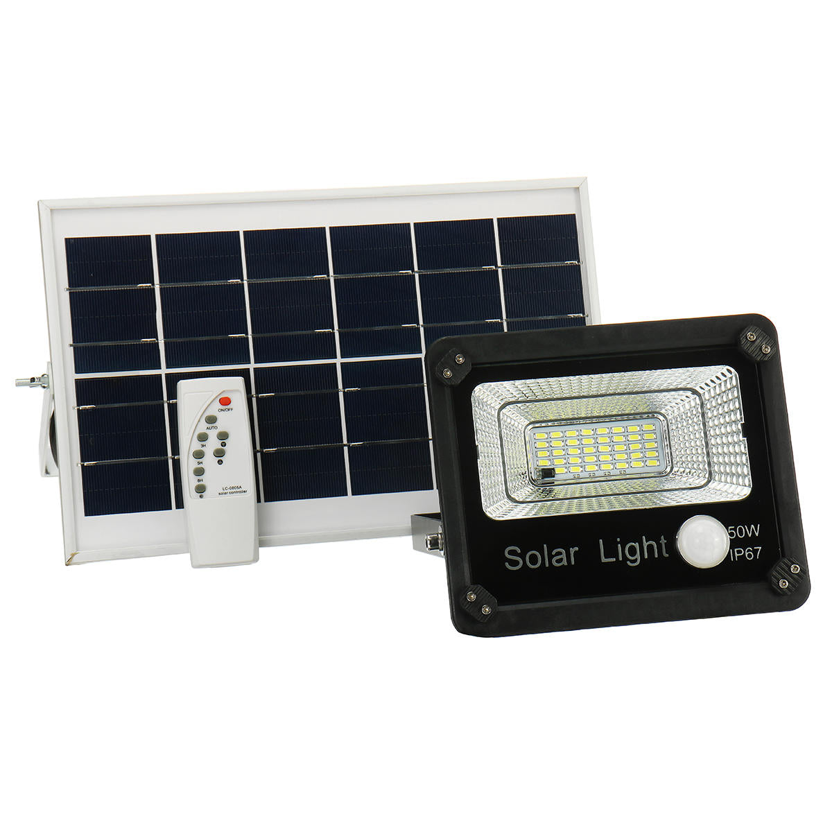 50W 80W 120W Outdoor Solar Power PIR Motion Sensor Garden Floodlight LED Remote Control  Security Light