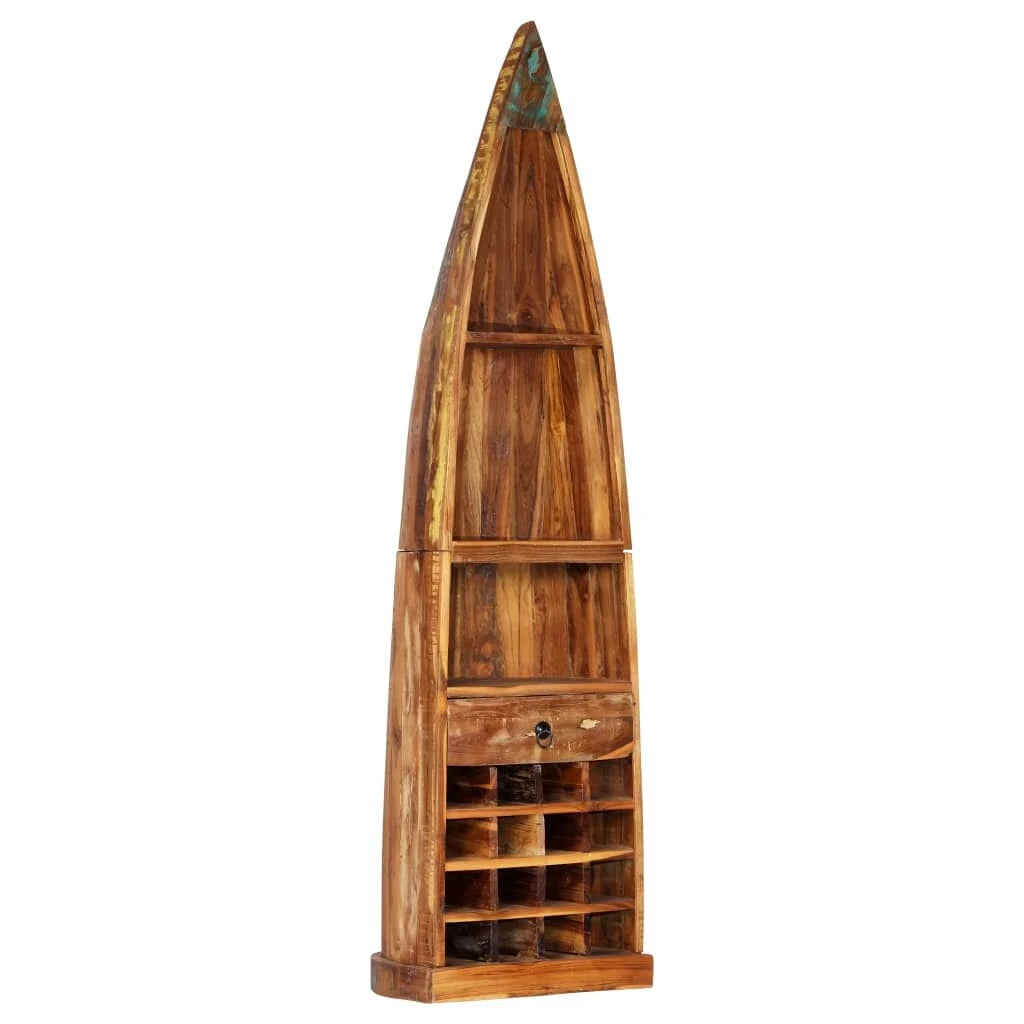 Wine rack 50x40x180 cm solid recycled wood