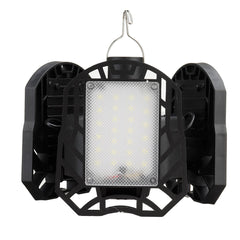 USB + Solar Power 6000lm 200W  Garage Ceiling Light Adjustable LED Work Light Bulbs with 3/4 Panel Led Shop Lights