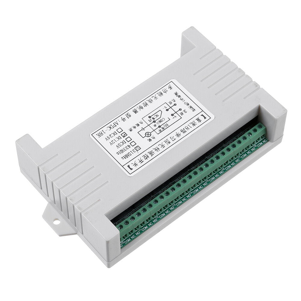 12V 24V 18 Channels High Power Wireless Remote Control Switch Board with Shell with Remote Controller