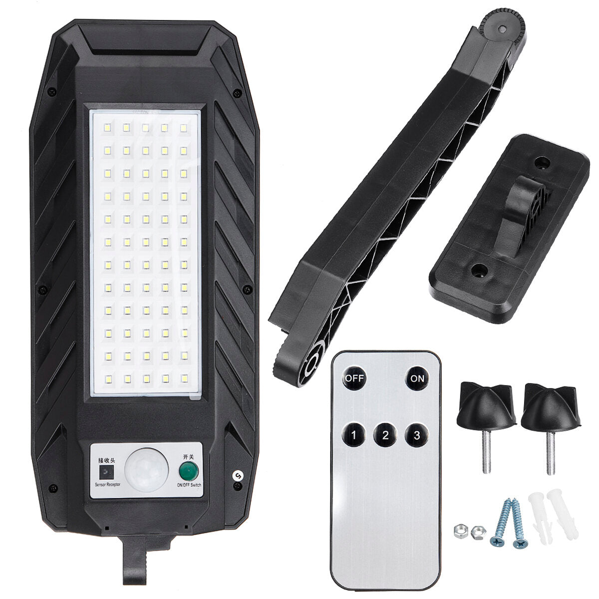 60LED/120COB/180COB Solar Motion Sensor Wall Light Lamp with Remote Control Waterproof Wall Lamp for Garden Courtyard Outdoor