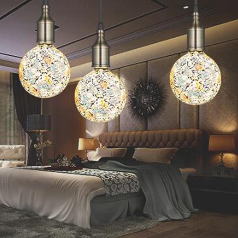 4W E27 1800K Warm White 2835 G125 Tiffany Glass LED Light Bulb Home Lamp AC85-265V