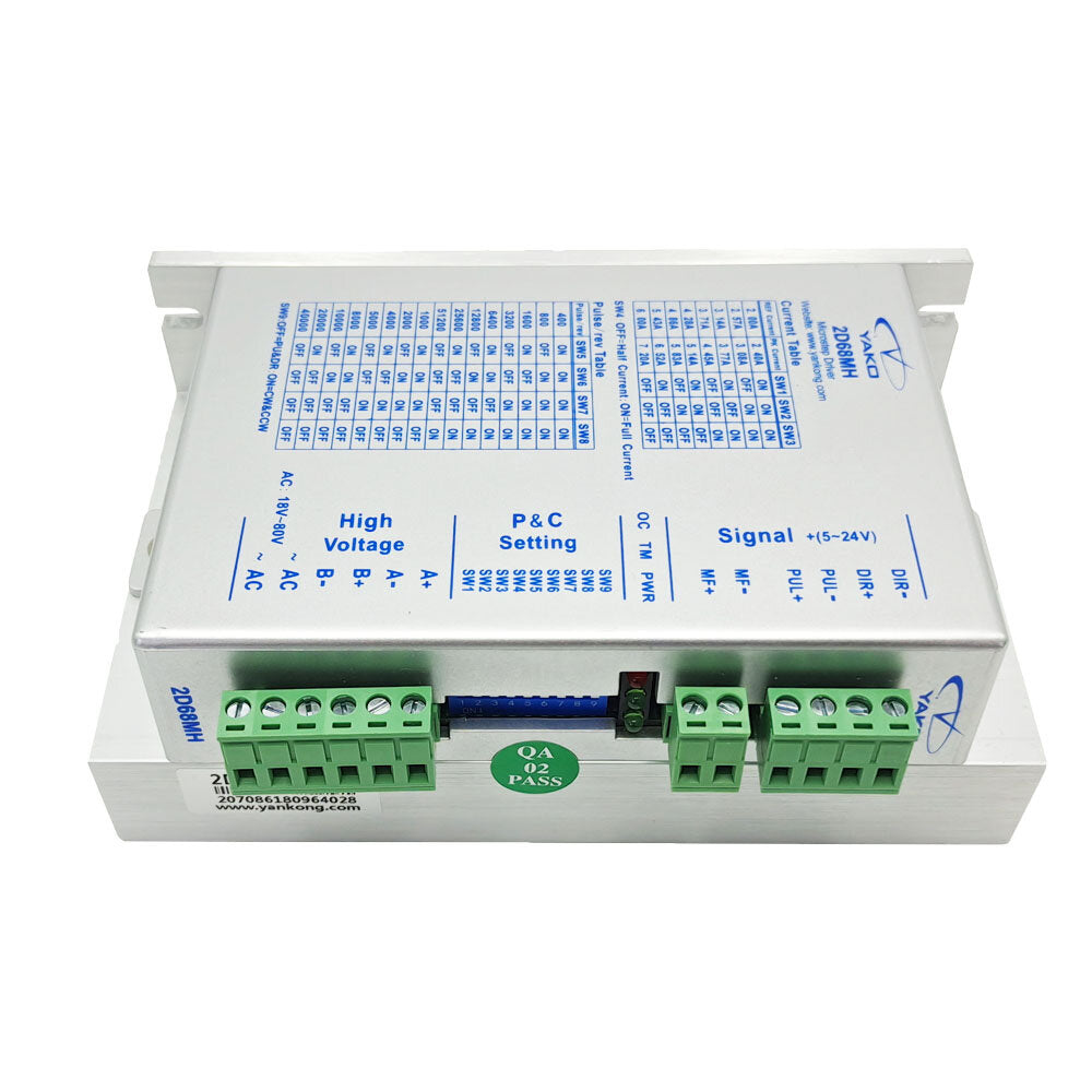 Stepper Motor Driver AC18-80V Drive Voltage 2 Phase Stepper Motor Driver