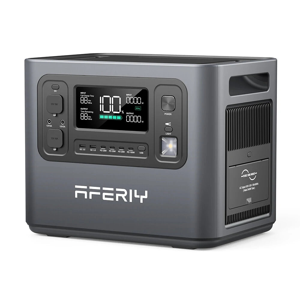 2400W 2048Wh LiFePO4 Portable Power Station, UK Plug, App Control, UPS & 13 Outputs for Camping, RV & Home Backup