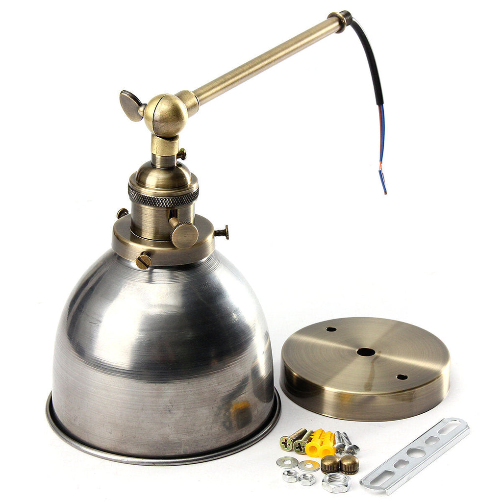 Retro Industrial Sconce Iron Lampshade UP DOWN Wall Light LOFT Brushed Wall Lamp E27