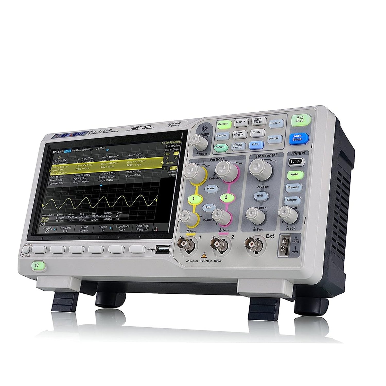 Digital Oscilloscope Grey 200 MHz 2 Channels Real-time Sampling 1 gsa/use 14 Mpts Record Length High-Speed Accurate Precision Tool
