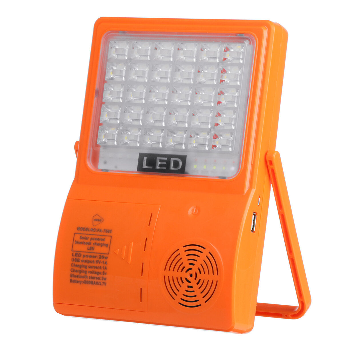 Solar Powered bluetooth Music LED Tent Lamp Outdoor USB Portable Camping Emergency Light