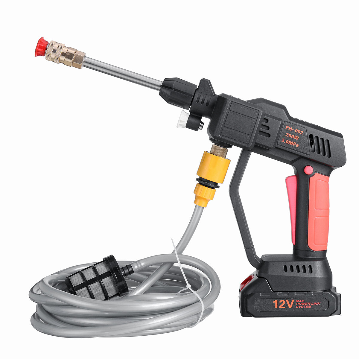 3L/Min 2000mAh High Pressure Washer Car Washing Machine Water Spray Guns Nozzle Wand Attachment Home