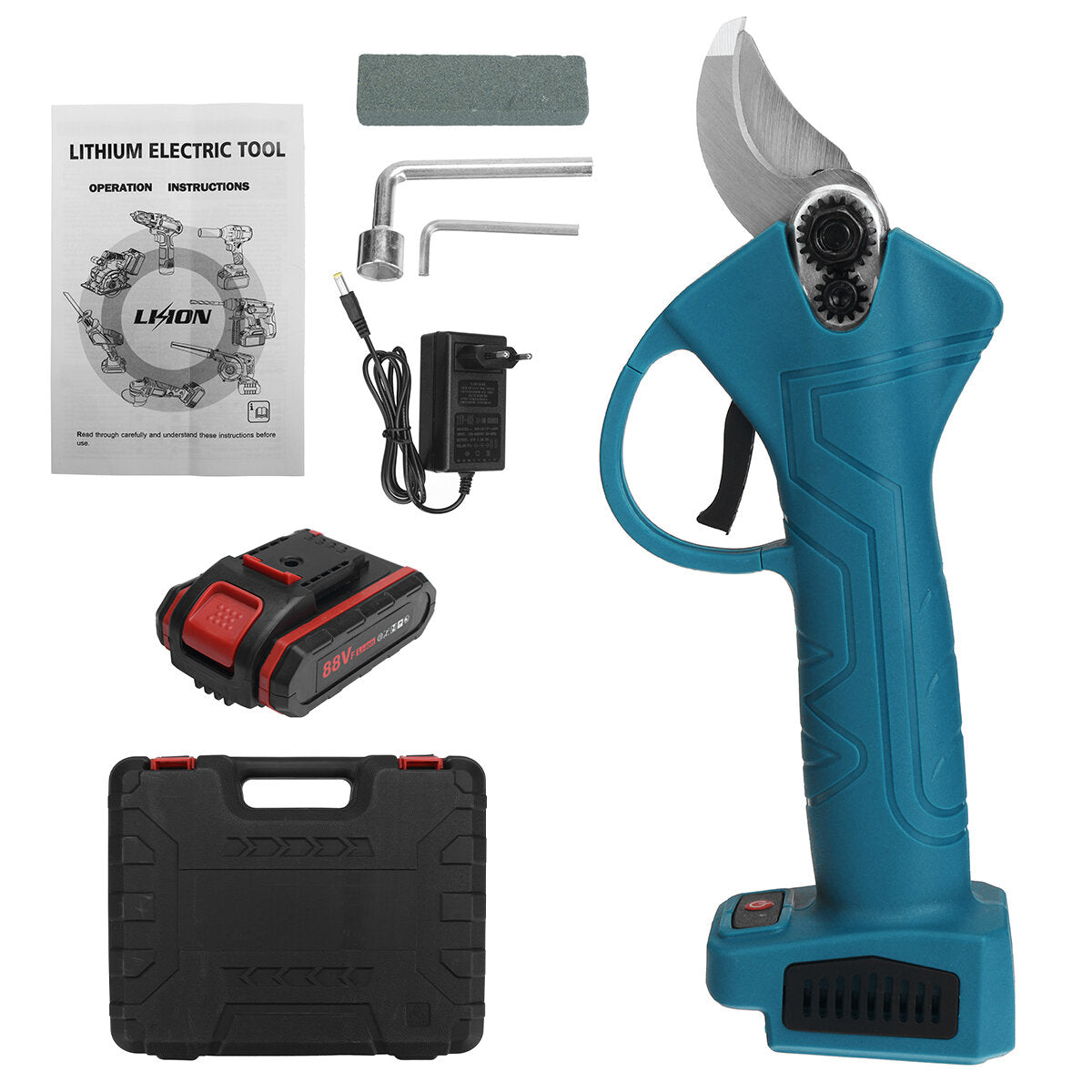 98VF Cordless Pruner Electric Pruning Shears with Lithium-ion Battery Efficient Fruit Tree Bonsai Pruning Branche Cutter