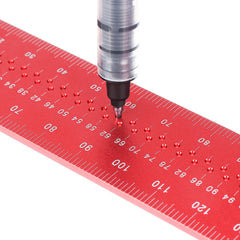 200mm Aluminum Alloy Carpenter Square Triangle Ruler Woodworking Precision Hole Positioning Square