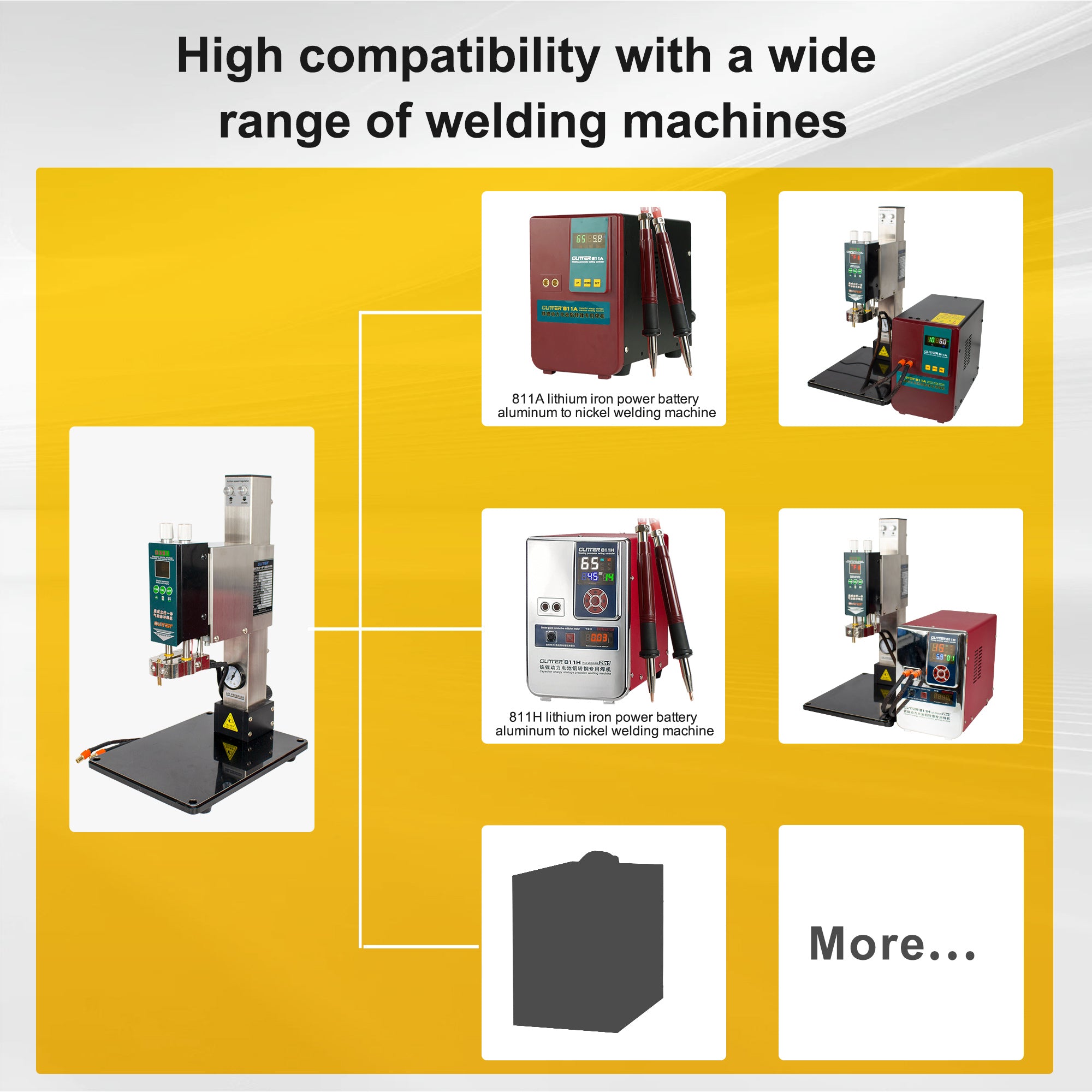 Pneumatic Column Spot Welder Head for Lithium Battery Welding 6kg Max Pressure Adjustable Height for 801H/811A/811H Welding Machine