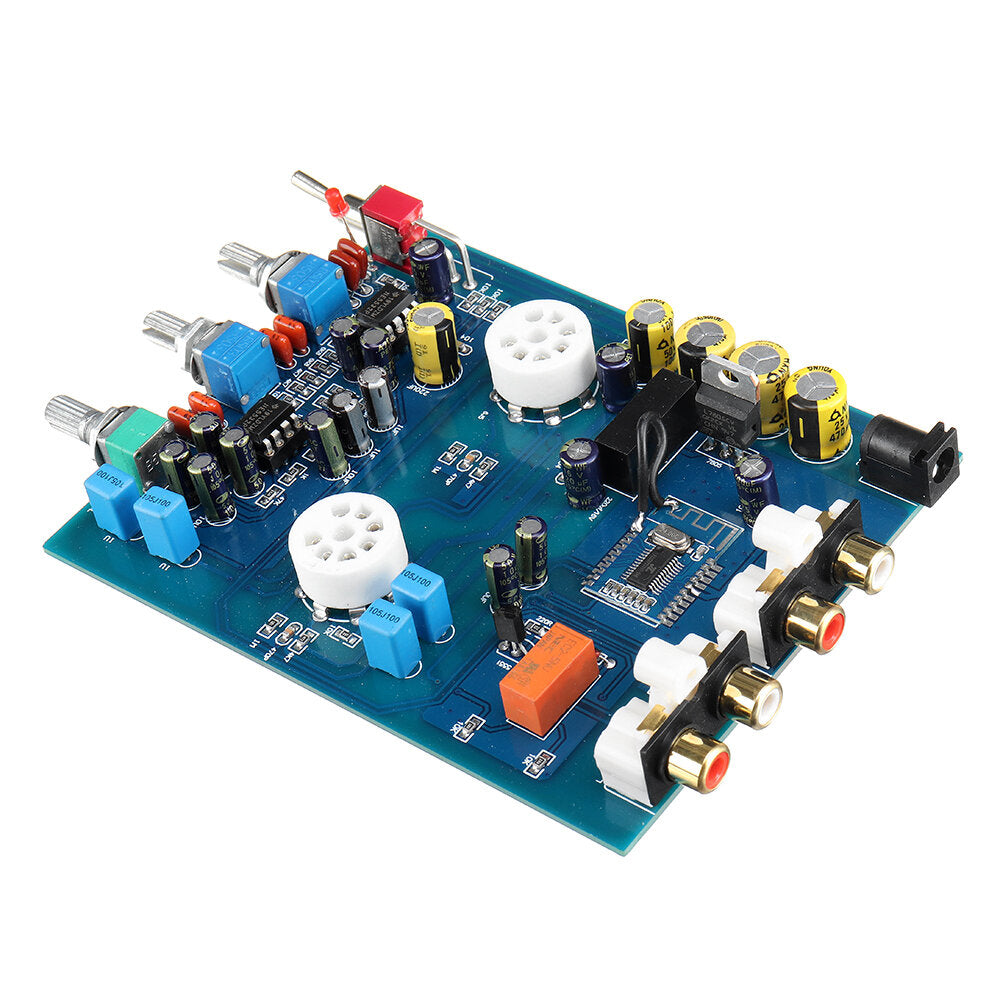 DC12V 2A Home Audio Tube Amplifier Fever Hi-Fi Preamp 6J5 Bile Preamp Bluetooth 5.0 Tone Board