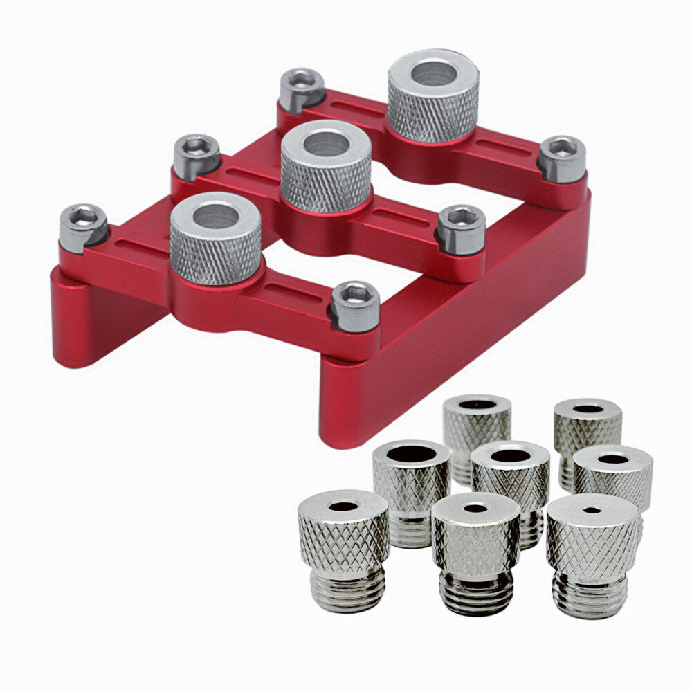 Drill Guide Jig Set for Vertical Hole Drilling, Aluminum Alloy, 3-10mm Bushings, Corrosion Resistant