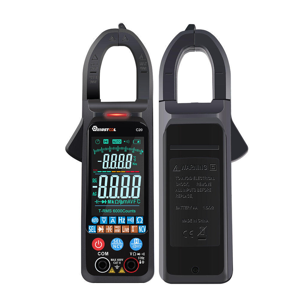 Large Color Screen Digital Clamp Meter NCV 6000 Counts True RMS Automatic Measurement Smart Digital Multimeter