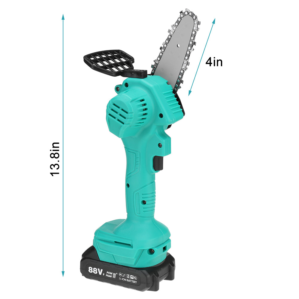 4in 1200W Electric Chain Saw Handheld Logging Saw With 2pcs 7500mah Battery