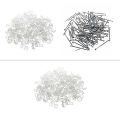 100Pcs 3" 75mm Corruhated Roofing Plastic Screw Cover Clear Strap Caps