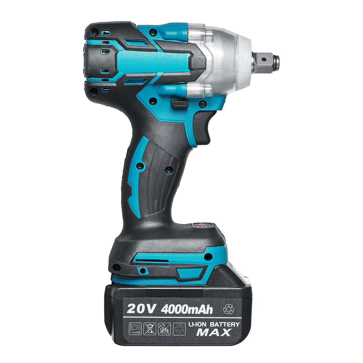 20V 4000mAh Brushless Electric Impact Wrench Cordless 1/2" Socket Tool For Makita Battery
