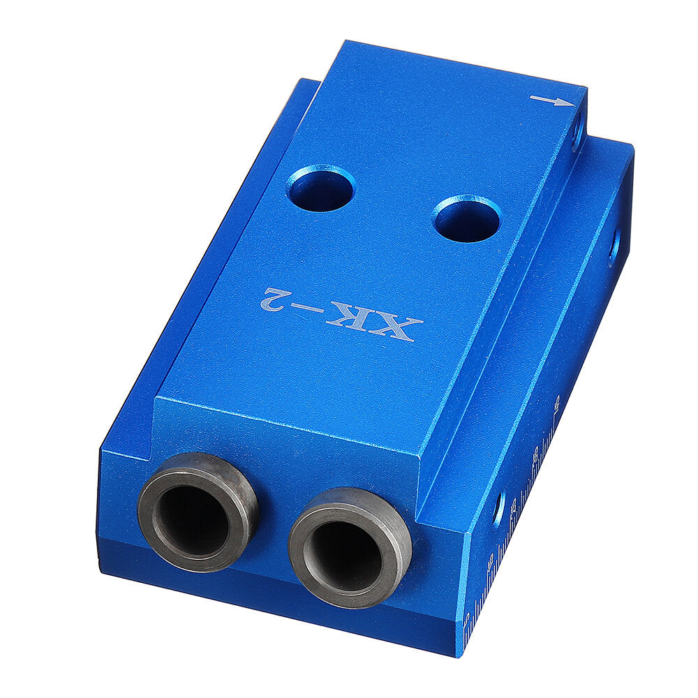 Aluminum Alloy Pocket Hole Jig System Woodworking Drill Guide with Toggle Clamp 9.5mm Step Drill Bits