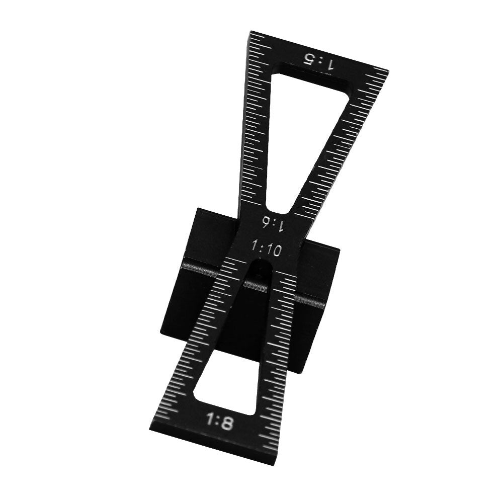 Aluminum Alloy Joint Marking Template for Woodworking - 1:5 & 1:8 Angles, Durable, Wear-Resistant, Black/Red Options