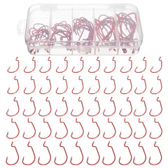 50PCS Three-color Fishing Hooks Light Portable Fishing Hooks with Storage Box