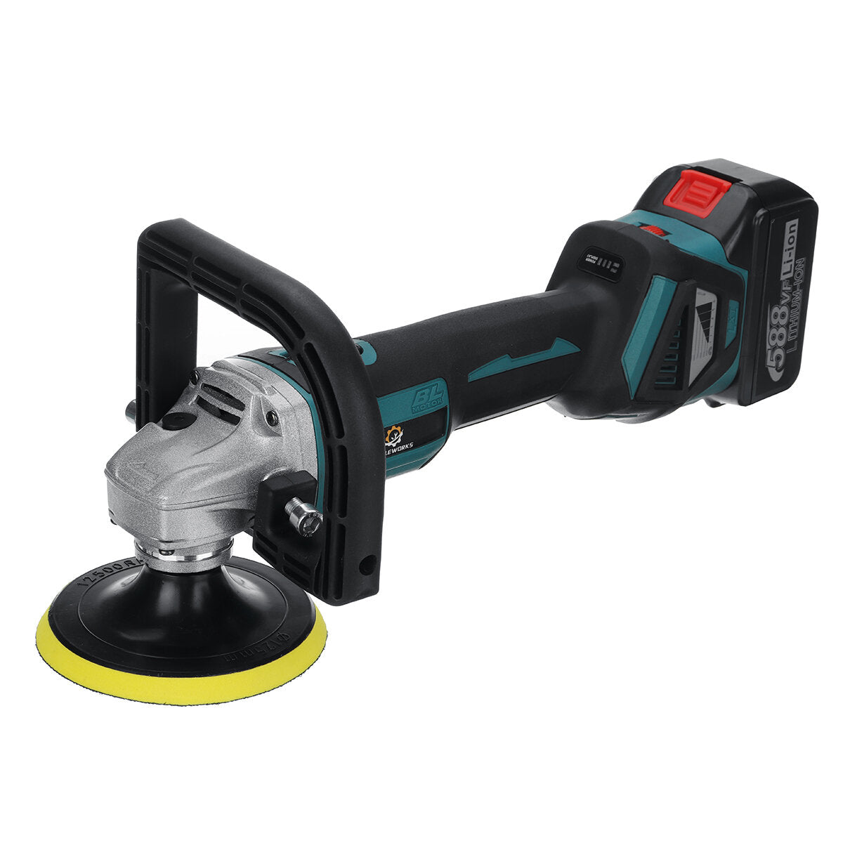 588VF 6 Speed 2 In 1 Cordless Angle Grinder Car Polisher Brushless Electric Angle Grinder Grinding Machine Fit Makiita
