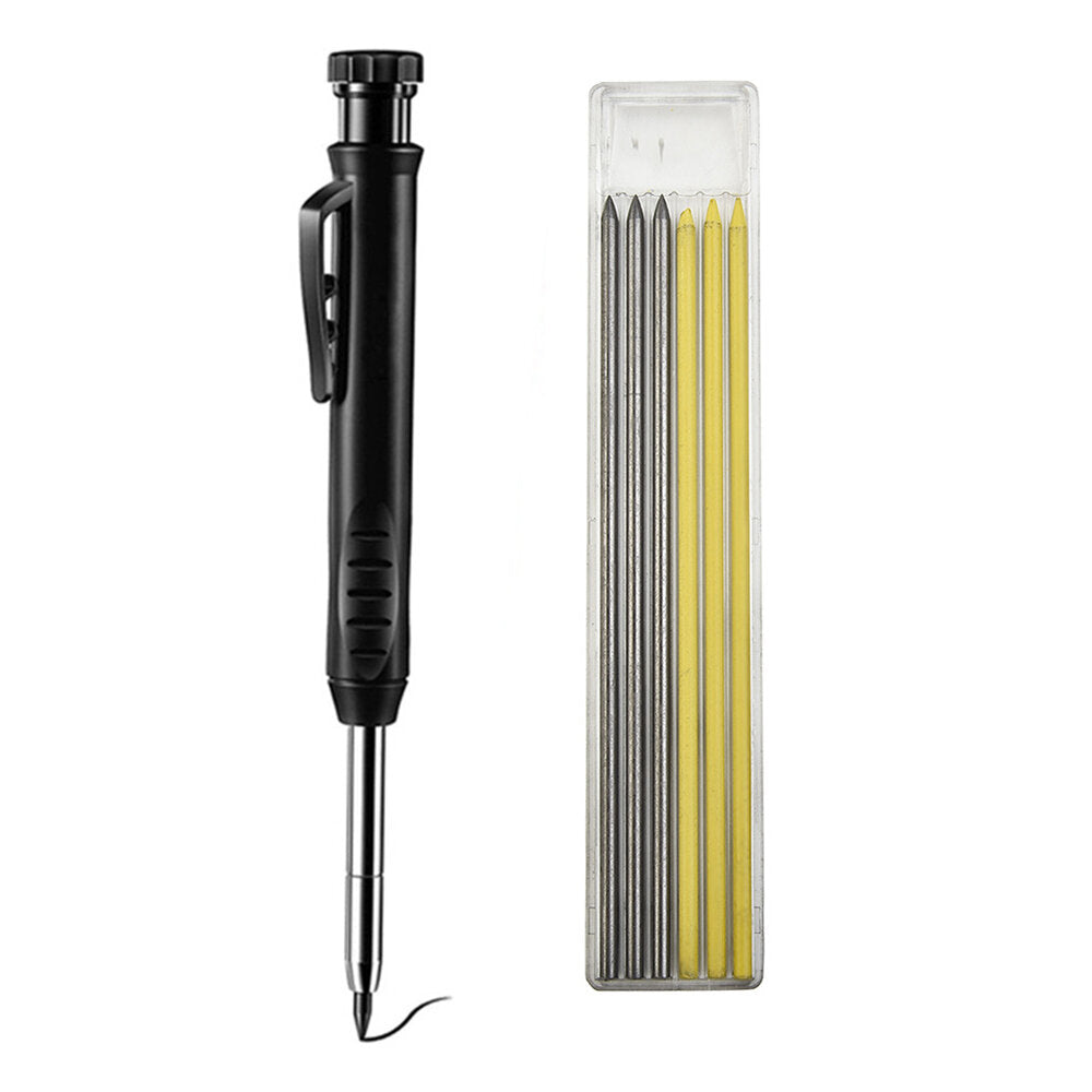 Mechanical Pencil with Sharpener Cap, Non-Slip Grip, Ideal for Carpenters, Engraving, and Scribing - 14.5cm Length