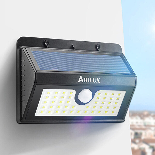 Wireless Solar Powered 45 LED Waterproof PIR Motion Sensor Outdoor Wall Light
