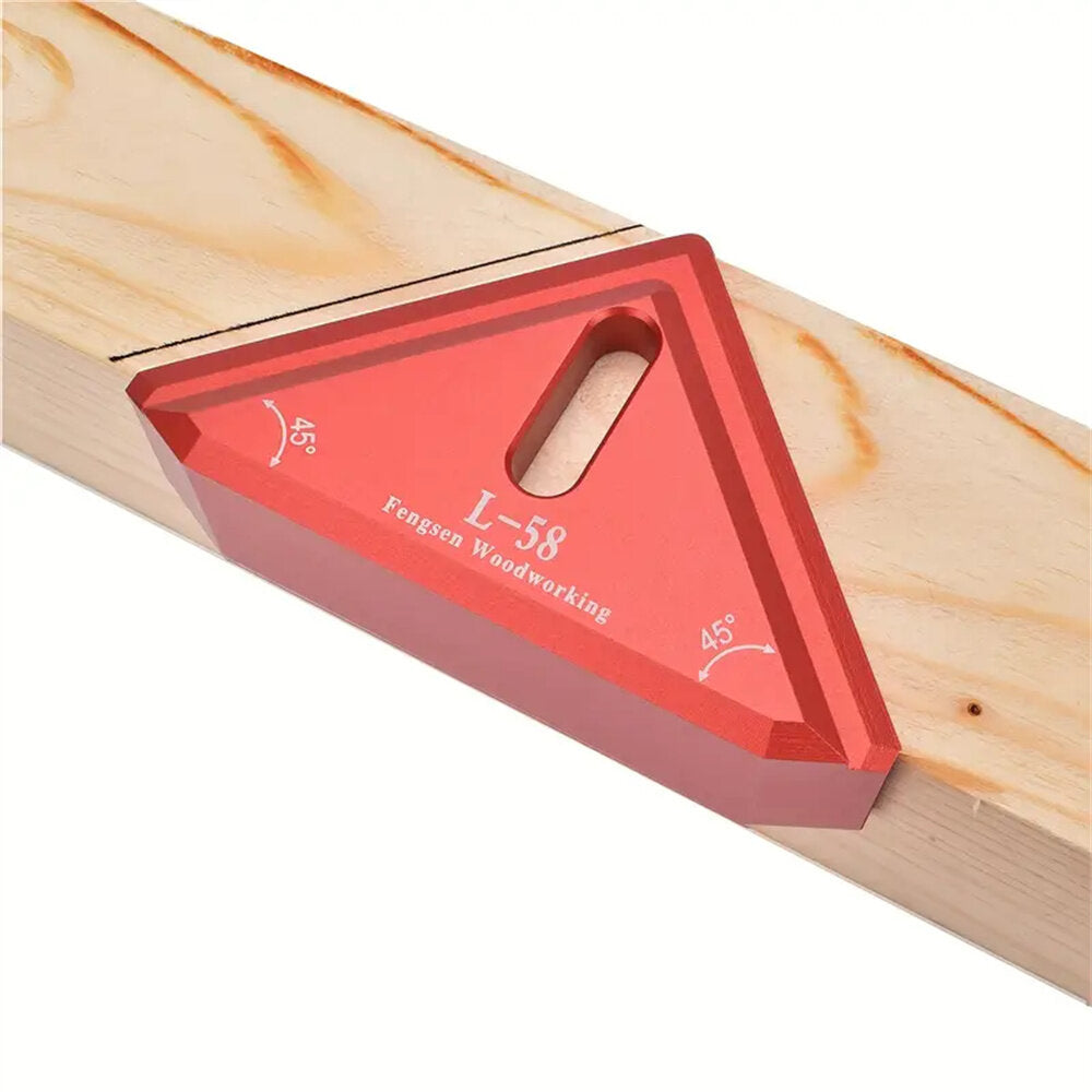 45 Degree Miter Square Edge Ruler - Precision Aluminum Alloy Tool for Accurate Woodworking, Cutting & Measuring