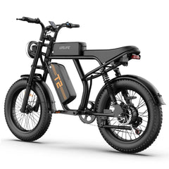 Electric Bike 48V 15.6AH 250W(Peak 1500W) Motor Recommended Top Speed 25KM/H 20inch Fat Tire 160KM Max Mileage 120KG Max Load Electric Bicycle
