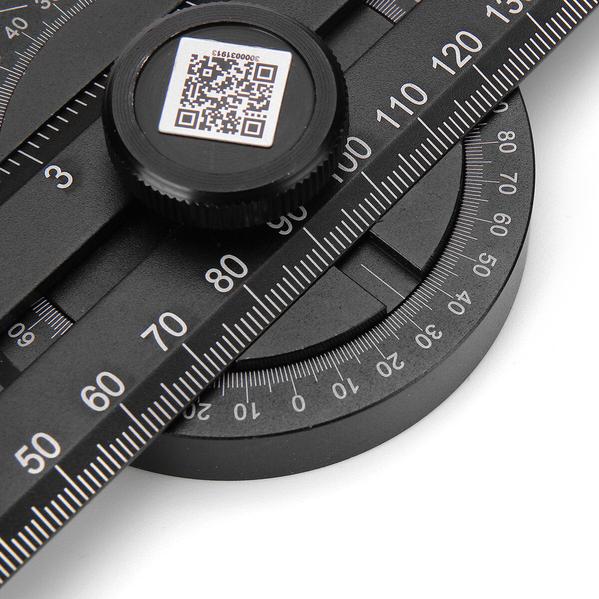 CNC Precision Gauge Ruler with 360° Rotation, Dual Metric & Inch Measurements, Durable Anodized Aluminum, Black