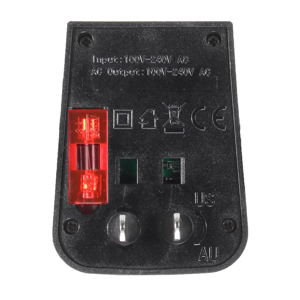 125-250V Universal World Travel Adapter Plug Dual USB Port w/ Surge Protector
