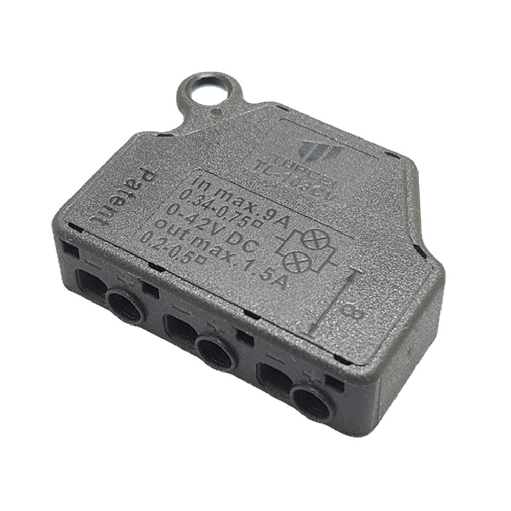One-in-three-out Two-Pole Branch Terminal Connector Parallel Connection