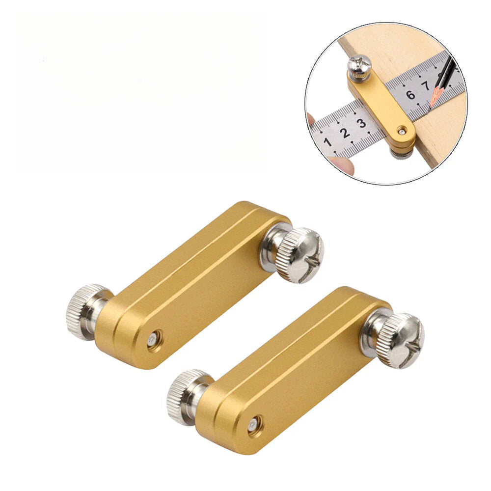 Steel Ruler Positioning Block for Accurate Woodworking - 1/2PCS Angle Scriber Line Marking Gauge Tools