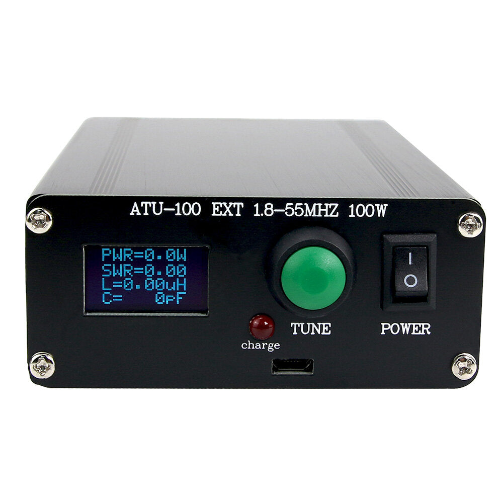 Automatic Antenna Tuner 100W 1.8-55MHz/1.8-30MHz With Battery Inside Assembled For 5-100W Shortwave Radio Stations
