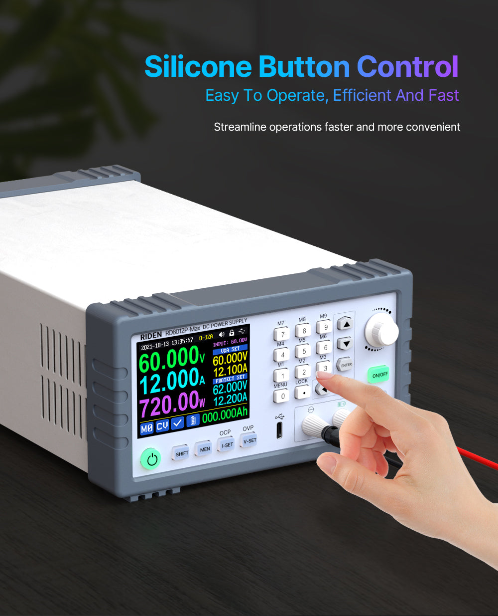 720W 60V 12A Completed Set 5 Digit AC to DC Laptop Mobile Phone Repair Regulated Power Supply