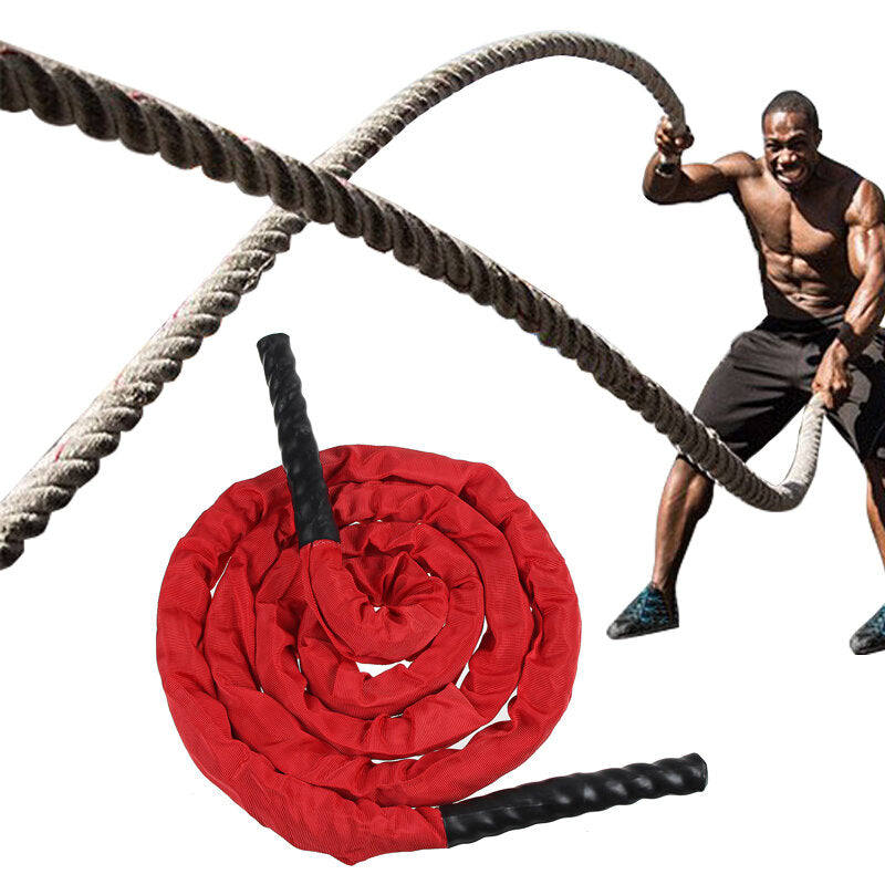 3-Colors 25mm Dia. Fitness Heavy Jump Rope 300CM Weighted Battle Skipping Ropes Power Improve Muscle Strength Training Rope