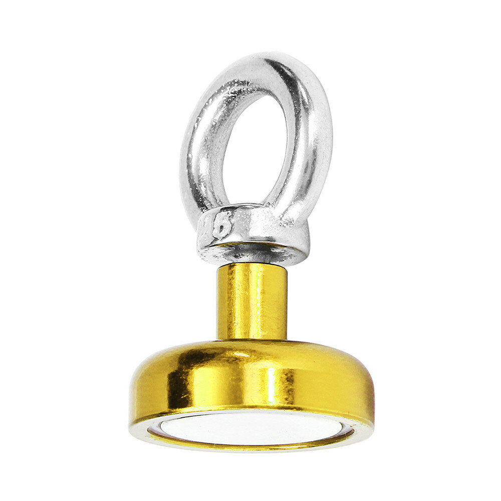 25mm 22kg Neodymium Recovery Magnet Metal Detector Circular Eyebolt Magnet Red/Yellow/Blue