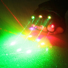 Right Hand 3 Green Light + 2 Purple Light + 2 Red Laser Gloves Stage Performance Gloves