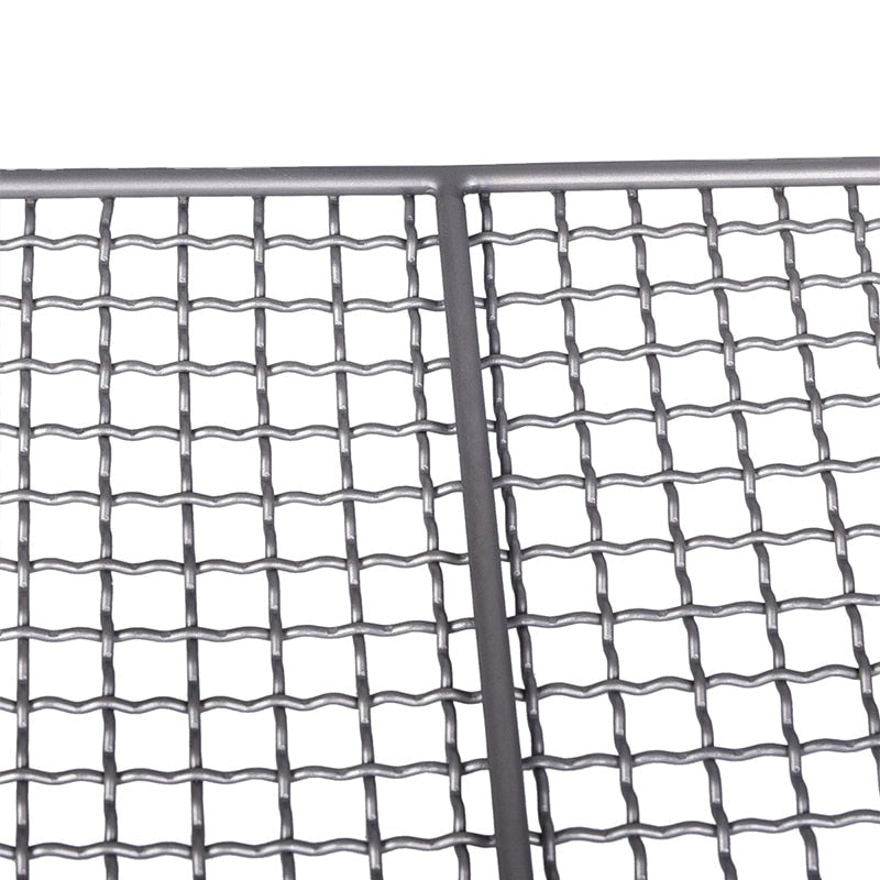 Titanium BBQ Barbecue Grill with Hanging Chain Food Charcoal Carbon Furnace Camping Picnic Garden Tableware
