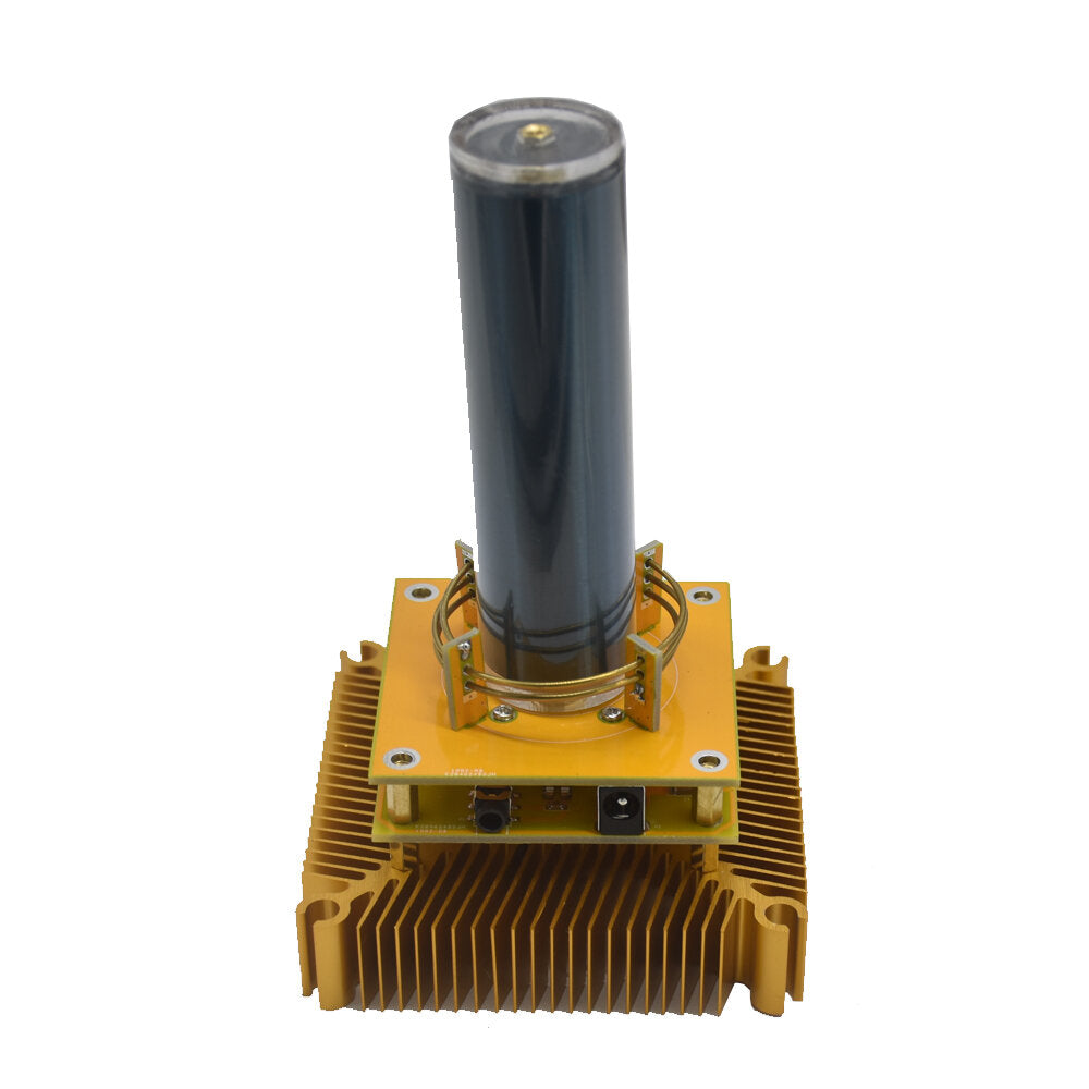 110V-220V Music Tesla Blue Coil Gold Base Finished Product Wireless Transmission Sound Power Model