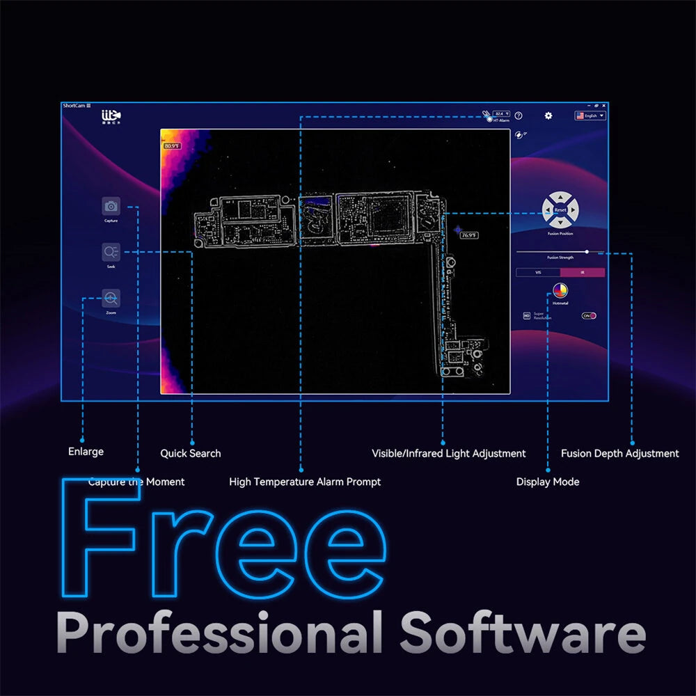 GreenZech Pro-Circuit 4K | 4K Ultra-HD Visual & 256x192 Thermal Diagnostic Station | Professional PCB Troubleshooting Station