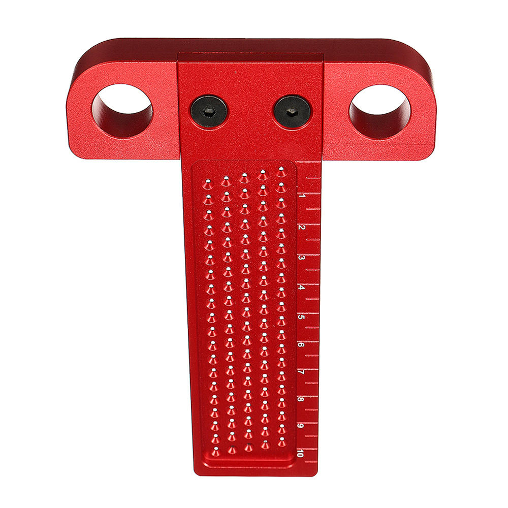 Aluminium Alloy T-100 Hole Positioning Metric Measuring Ruler 100mm Woodworking T-Squares Marking Ruler For Carpenter