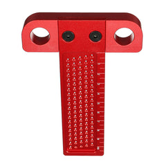 Aluminium Alloy T-100 Hole Positioning Metric Measuring Ruler 100mm Woodworking T-Squares Marking Ruler For Carpenter