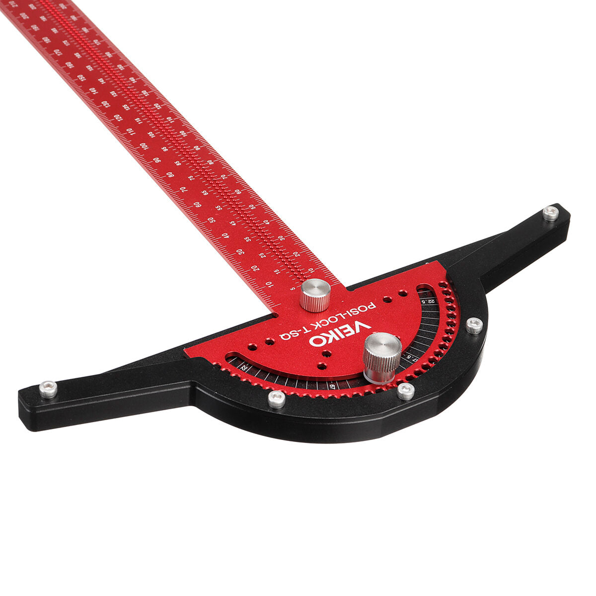 300mm Angle Positioning T Square Ruler - Adjustable 0-75° with 5° Increments for Woodworking and Carpentry Tools